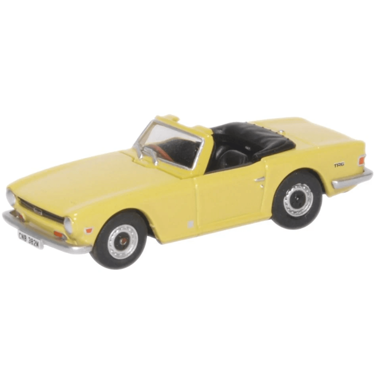 Oxford Diecast 76TR6001 Triumph TR6 Mimosa Yellow - 1:76 Scale - Phillips Hobbies