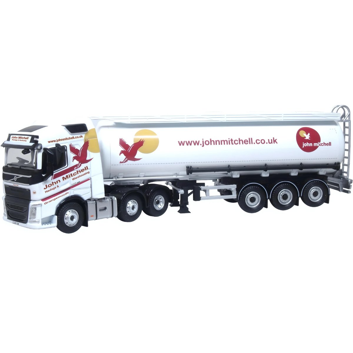 Oxford Diecast 76VOL4012 John Mitchell Volvo FH4 Cylindrical Tanker - Phillips Hobbies