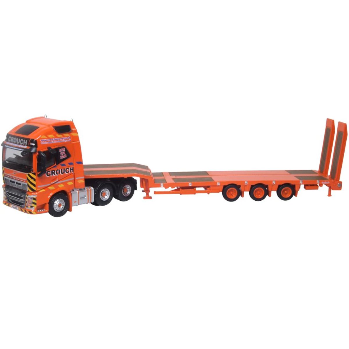 Oxford Diecast 76VOL4013 Volvo FH4 GXL Semi Low Loader Crouch Recovery - Phillips Hobbies
