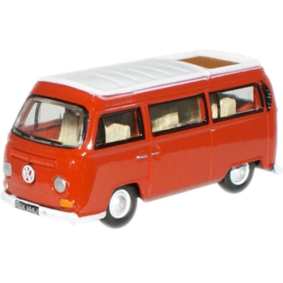 Oxford Diecast 76VW004 Senegal Red/White VW Camper - Phillips Hobbies