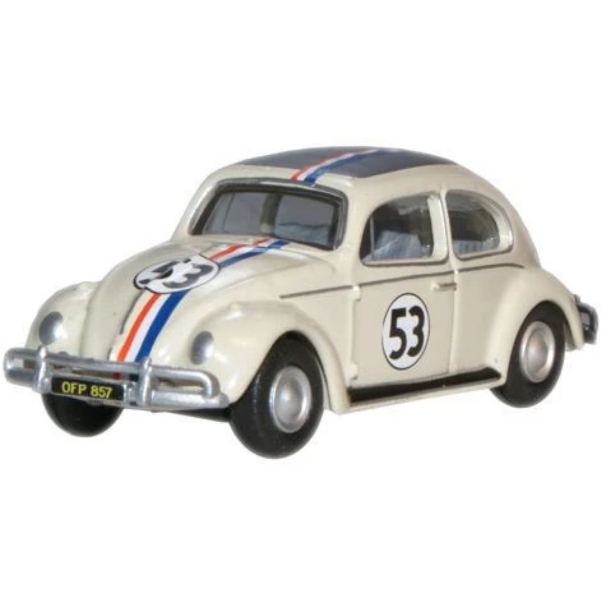 Oxford Diecast 76VWB001 Pearl White 53 VW Beetle - Phillips Hobbies