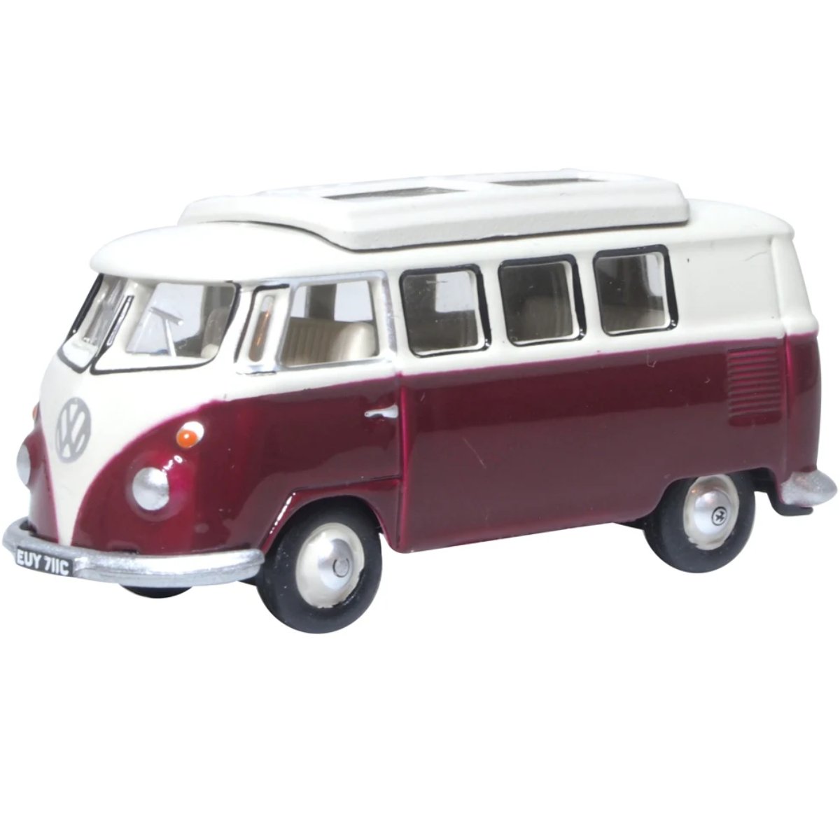 Oxford Diecast 76VWS010 VW T1 Camper Titan Red/Beige Grey - Phillips Hobbies