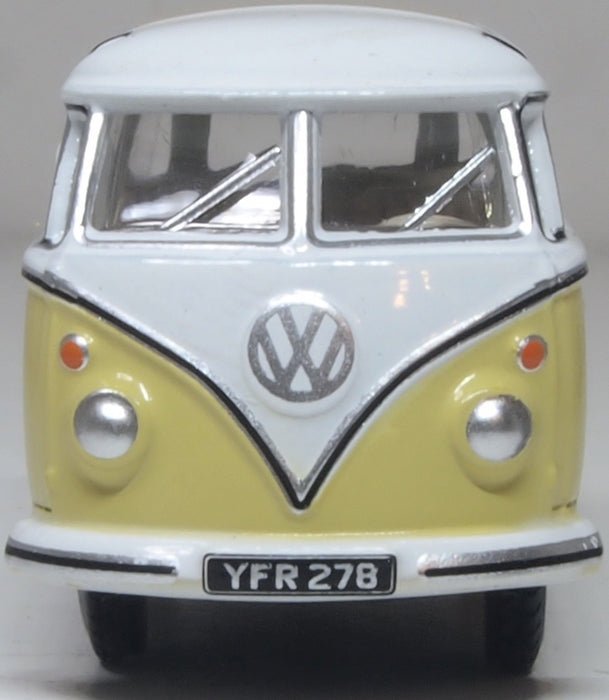 Oxford Diecast 76VWS014 VW T1 Split Screen Samba Bus Yellow/White - 1:76 Scale - Phillips Hobbies