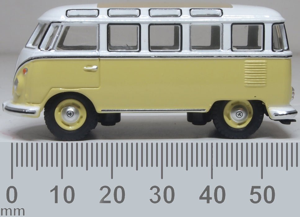 Oxford Diecast 76VWS014 VW T1 Split Screen Samba Bus Yellow/White - 1:76 Scale - Phillips Hobbies