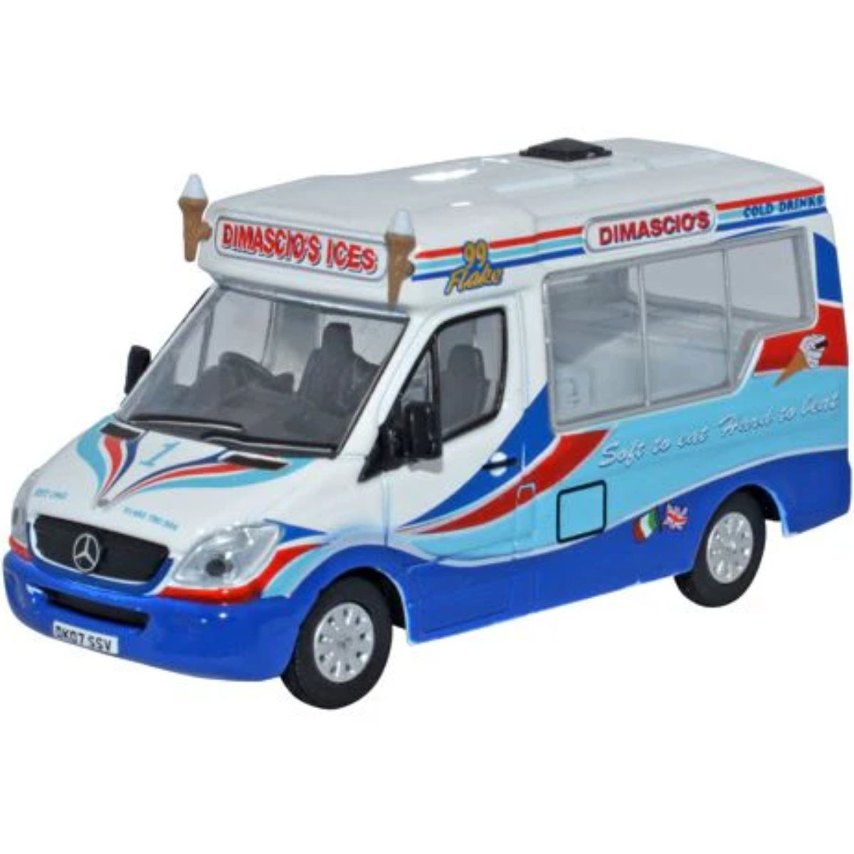 Oxford Diecast 76WM002 Whitby Mondial Ice Cream Van - Dimascios - Phillips Hobbies