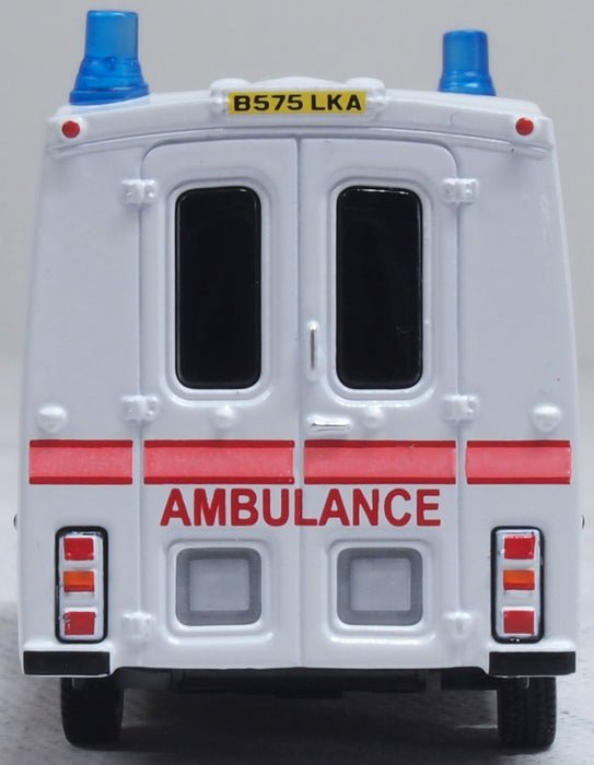 Oxford Diecast Bedford CF Hanlon Ambulance Merseyside Ambulance Service - 1:76 Scale - Phillips Hobbies