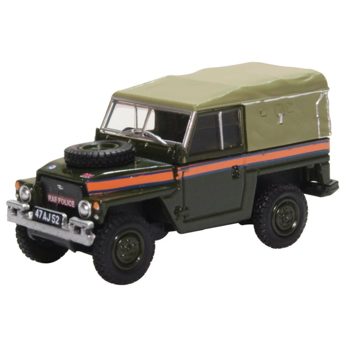Oxford Diecast Land Rover Lightweight Canvas RAF Police - Phillips Hobbies