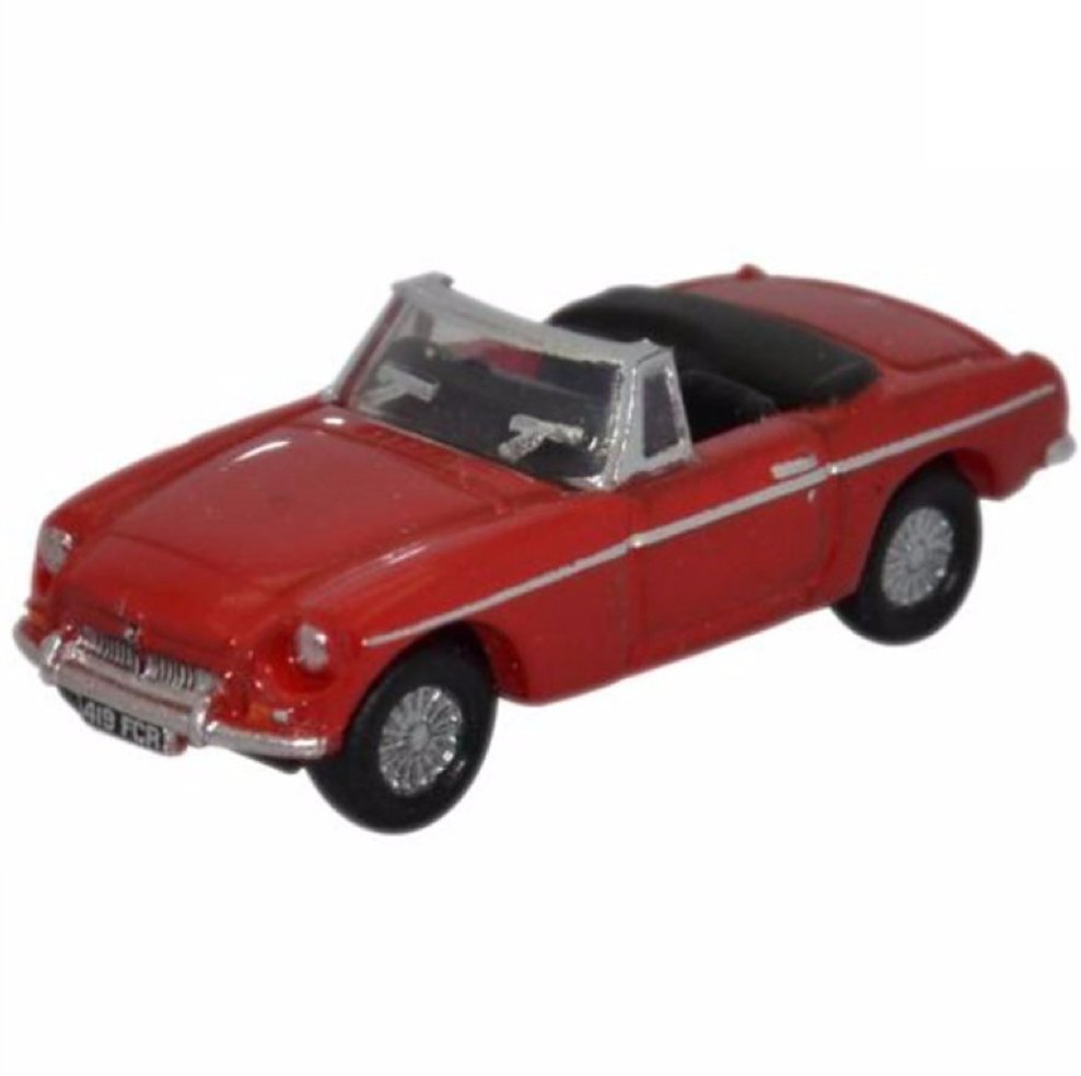 Oxford Diecast MGB Roadster Tartan Red - Phillips Hobbies