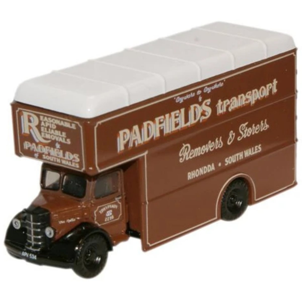 Oxford Diecast NBP003 Padfields Transport Bedford Luton Van - Phillips Hobbies