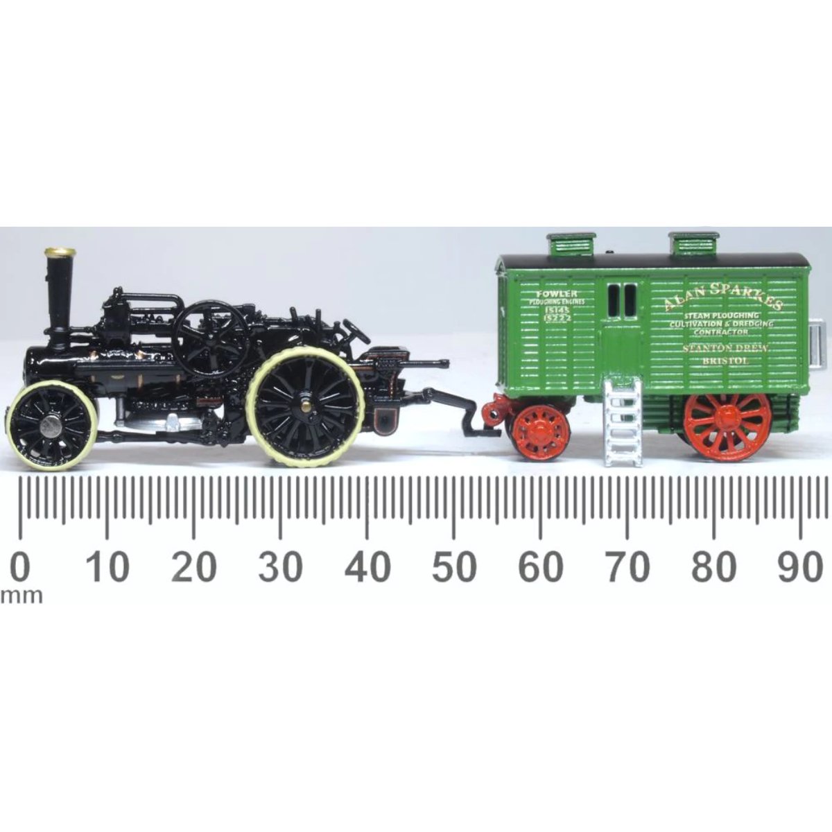 Oxford Diecast NFBB002 Fowler BB1 Ploughing Engine No15222 Bristol Rover & Living Wagon - Phillips Hobbies