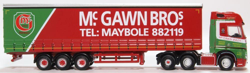 Oxford Diecast NMB007 Mercedes Actros Curtainside McGawn Bros - Phillips Hobbies
