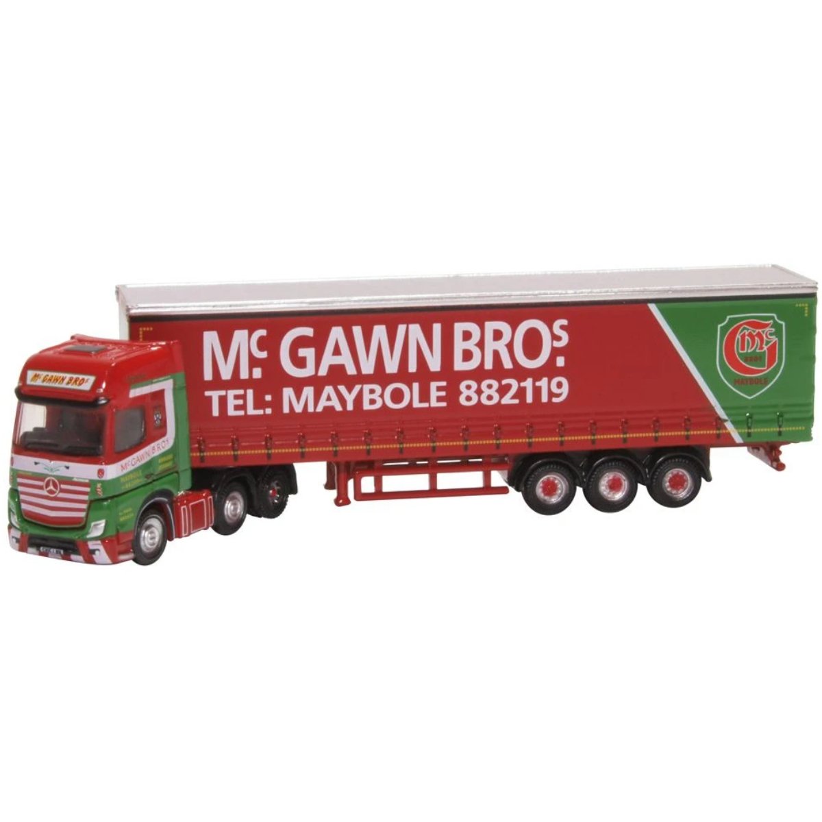 Oxford Diecast NMB007 Mercedes Actros Curtainside McGawn Bros - Phillips Hobbies