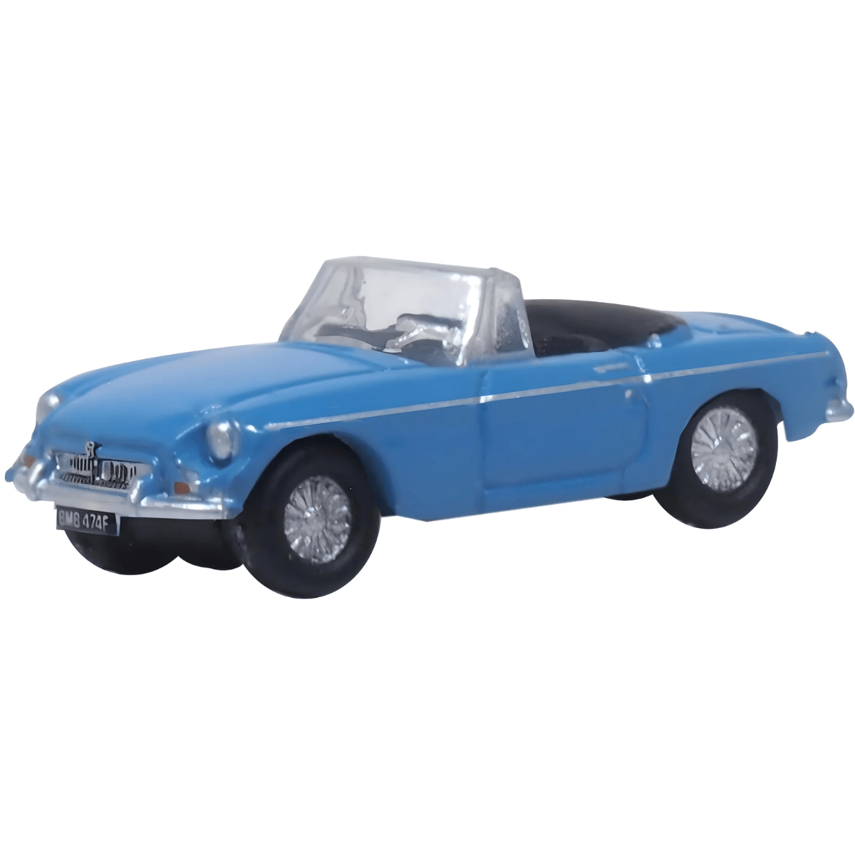 Oxford Diecast NMGB004 Iris Blue MGB Roadster - N Scale - Phillips Hobbies