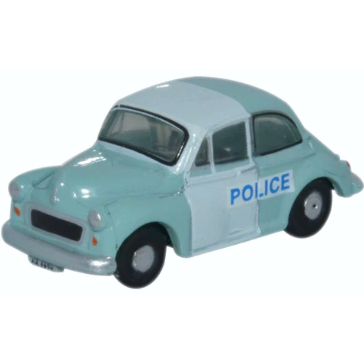 Oxford Diecast NMOS005 Morris Minor Saloon Police Panda - Phillips Hobbies