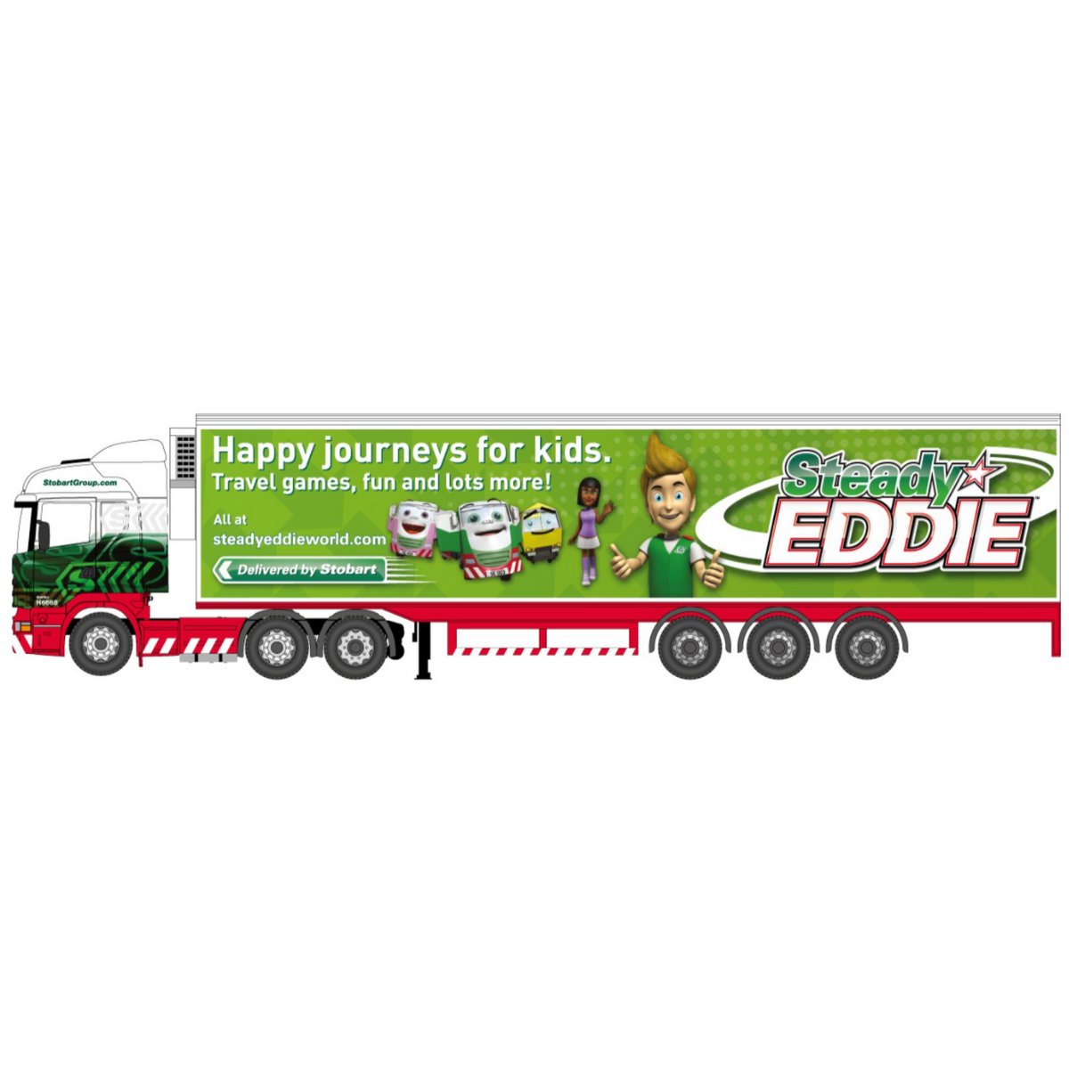 Oxford Diecast NSHL16FR Scania Highline Fridge Trailer Steady Eddie - Phillips Hobbies
