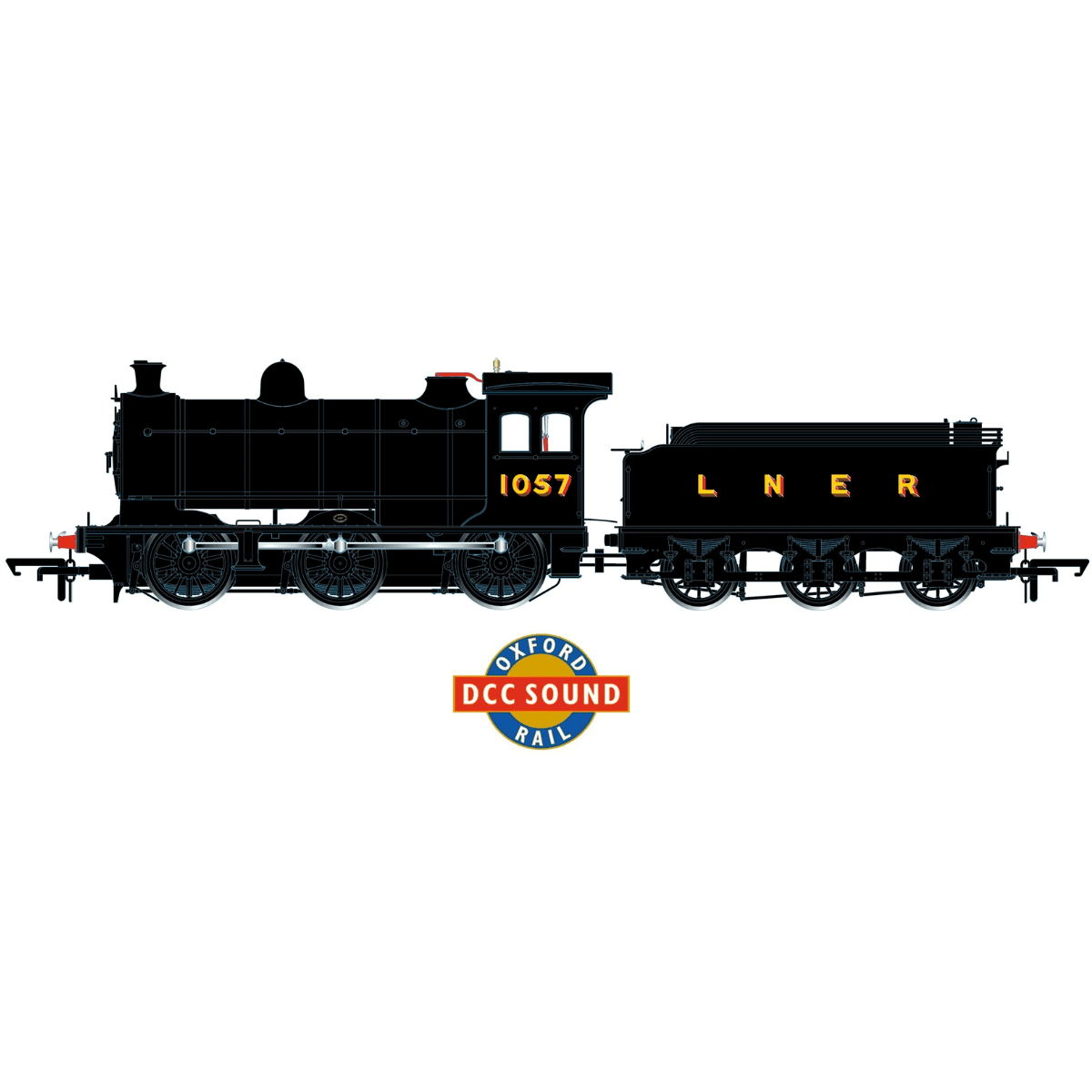 Oxford Rail Class J26 057 0 - 6 - 0 LNER (Plain Black) Sound Fitted - OO Gauge - Phillips Hobbies