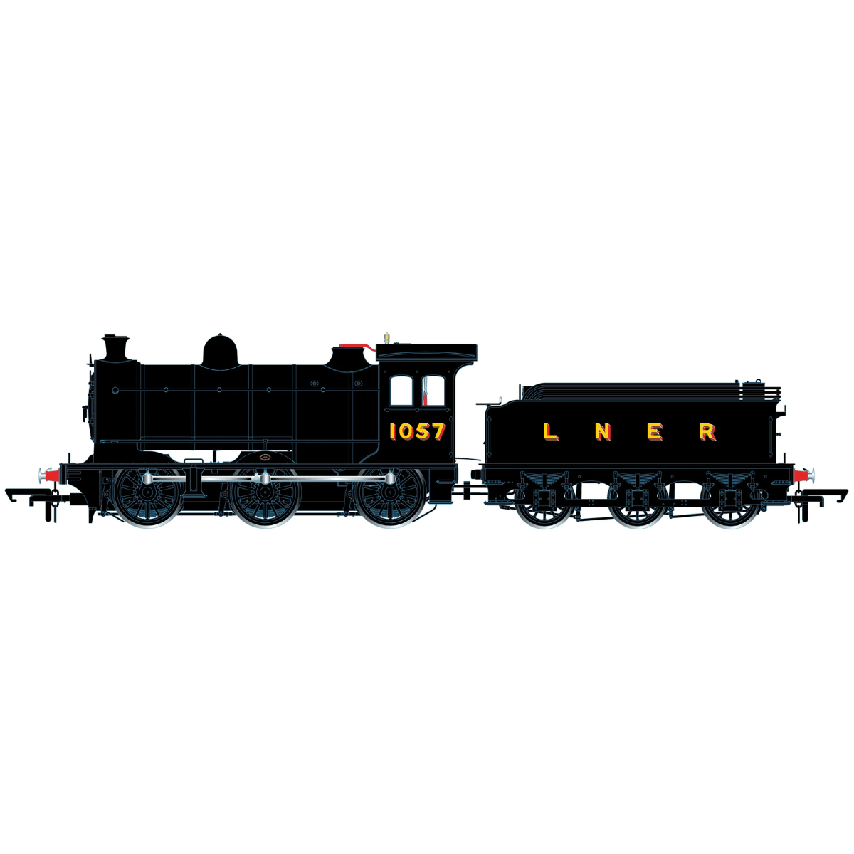 Oxford Rail Class J26 LNER (Plain Black) 1057 0 - 6 - 0 - OO Gauge Locomotive - Phillips Hobbies