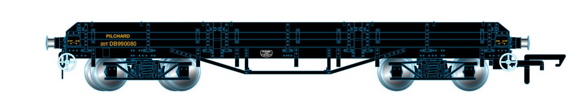 Oxford Rail OR76PIL003B Pilchard Wagon - BR Black DB990080 - OO Gauge - Phillips Hobbies