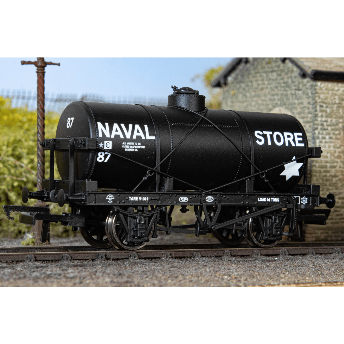 Oxford Rail OR76TK2009 12T Tank Wagon Naval Store Department No.87 - OO Gauge - Phillips Hobbies