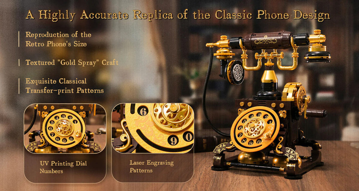 Pantasy Retro Rotary Telephone - 766pcs Brick Set PA85018