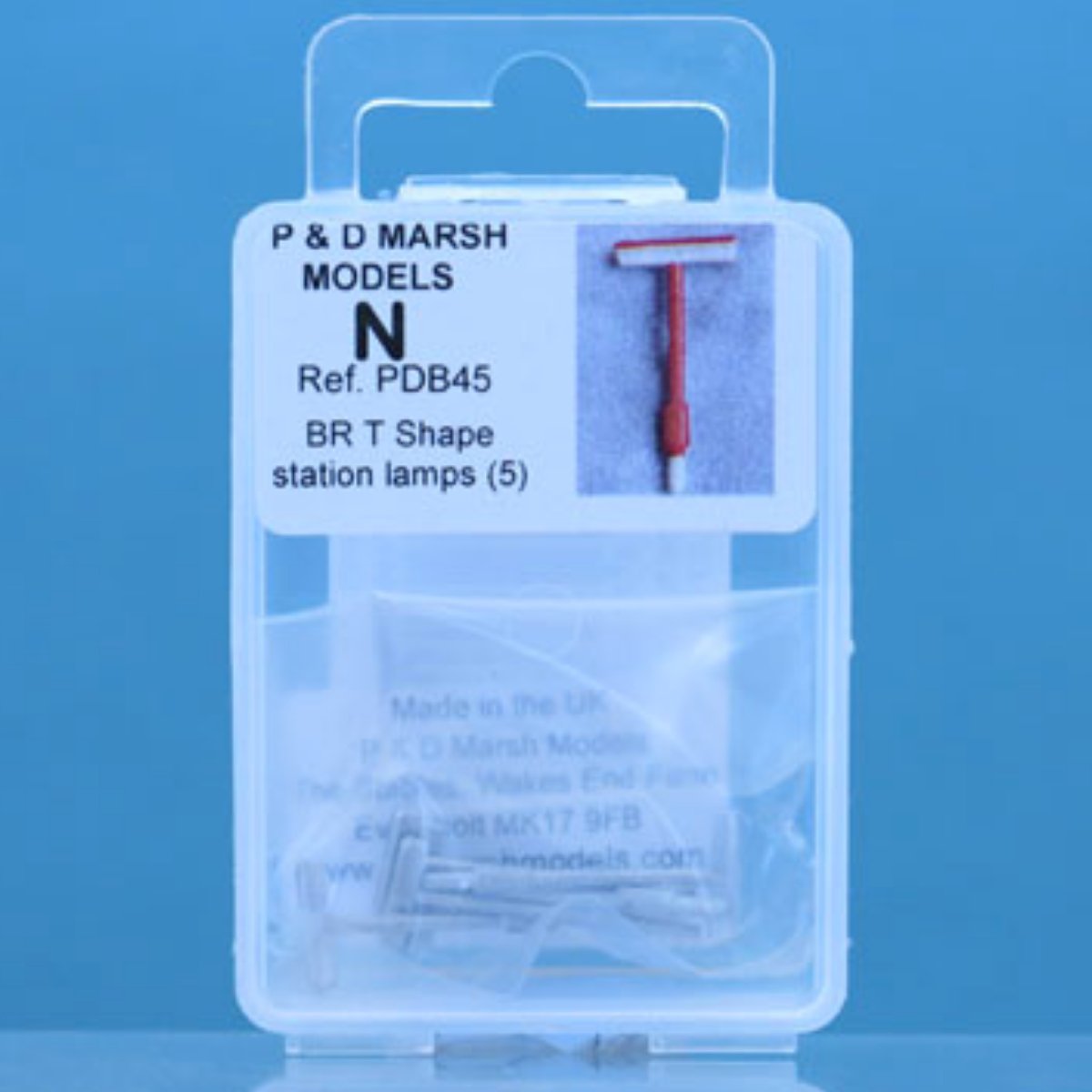 P&D Marsh PDB45 Unpainted BR T Shape Station Lamps (N Gauge) - Phillips Hobbies