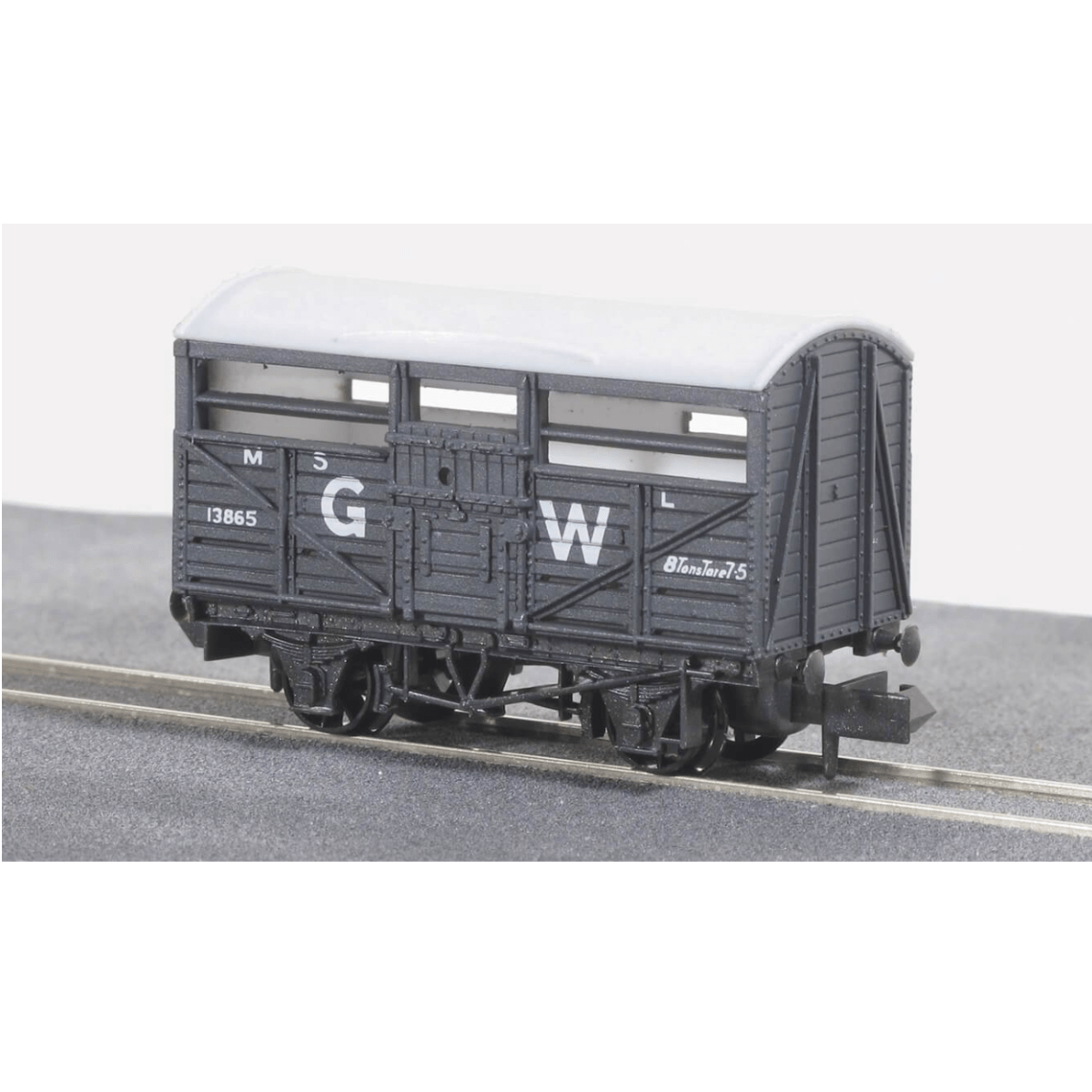 Peco NR - 45W Cattle Wagon GW Dark Grey - N Gauge - Phillips Hobbies