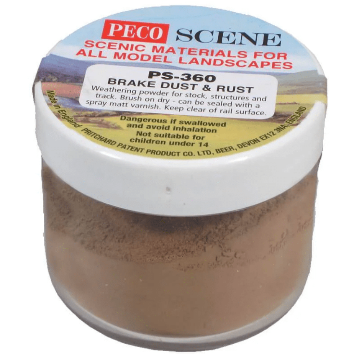 Peco PS - 360 Brake Dust and Rust Weathering Powder - Phillips Hobbies