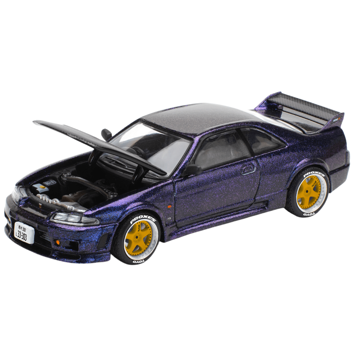 Pop Race Nissan Skyline GT - R R33 Nismo Midnight Purple - 1:64 Scale Model - Phillips Hobbies