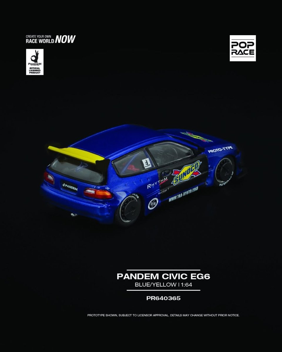 Pop Race Pandem Civic EG6 - 1:64 Scale - Phillips Hobbies