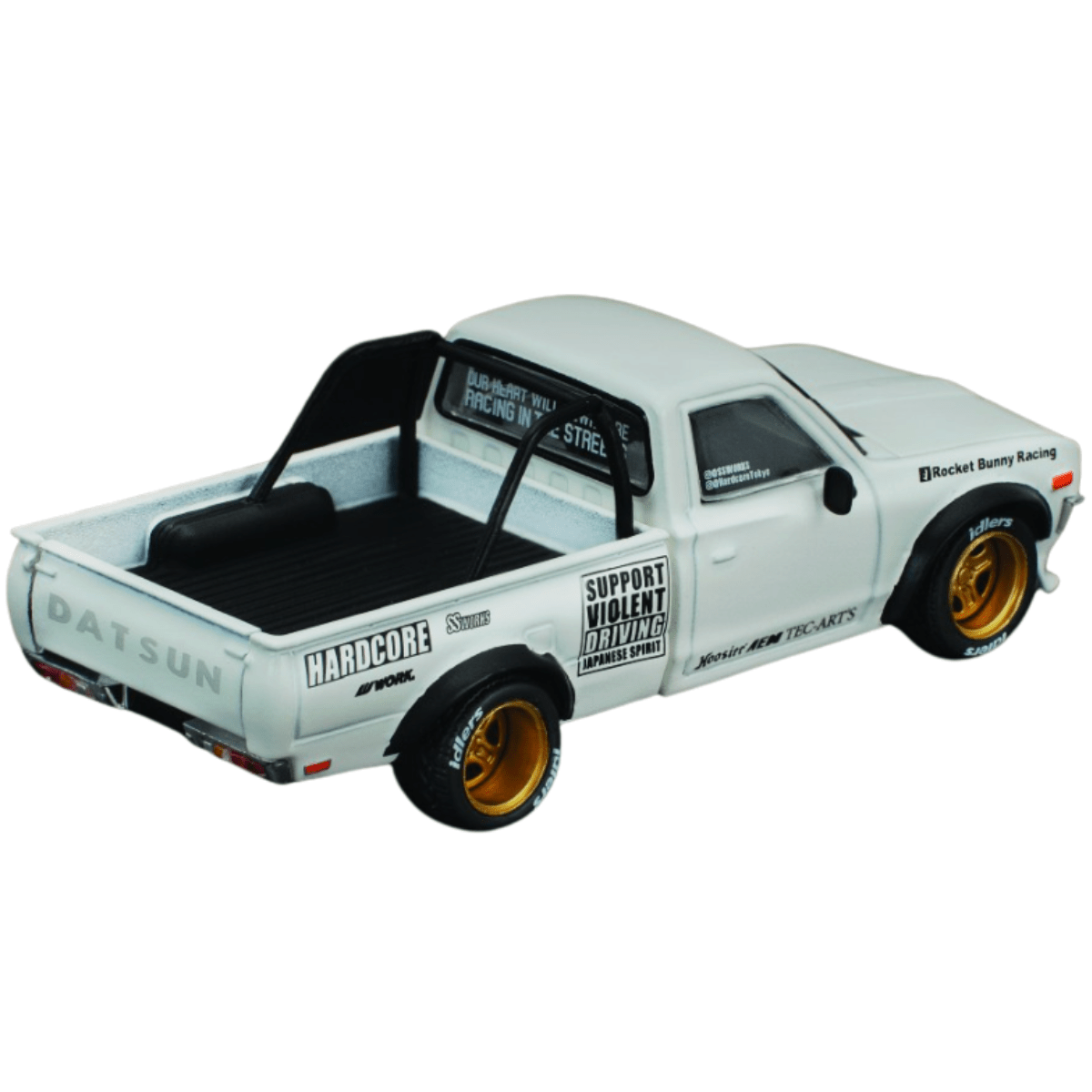 Pop Race Pandem Datsun 620 White - 1:64 Scale Model - Phillips Hobbies