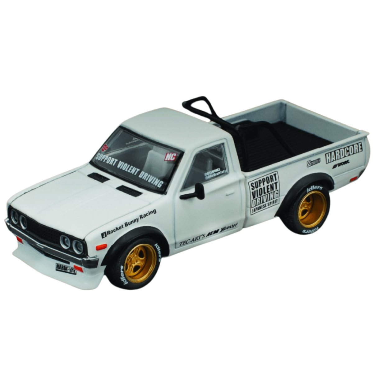Pop Race Pandem Datsun 620 White - 1:64 Scale Model - Phillips Hobbies