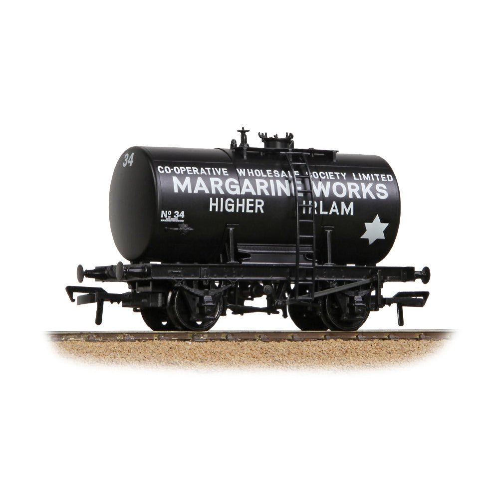 PRE - ORDER: Bachmann 14T Anchor - Mounted Tank Wagon 'Irlam Margarine Works' Black - OO Gauge - Phillips Hobbies