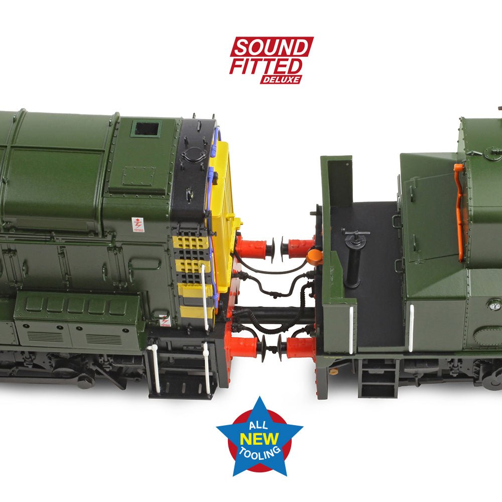 PRE - ORDER: Bachmann Class 13 D4502 BR Green (Wasp Stripes) SOUND FITTED DELUXE - OO Gauge - Phillips Hobbies