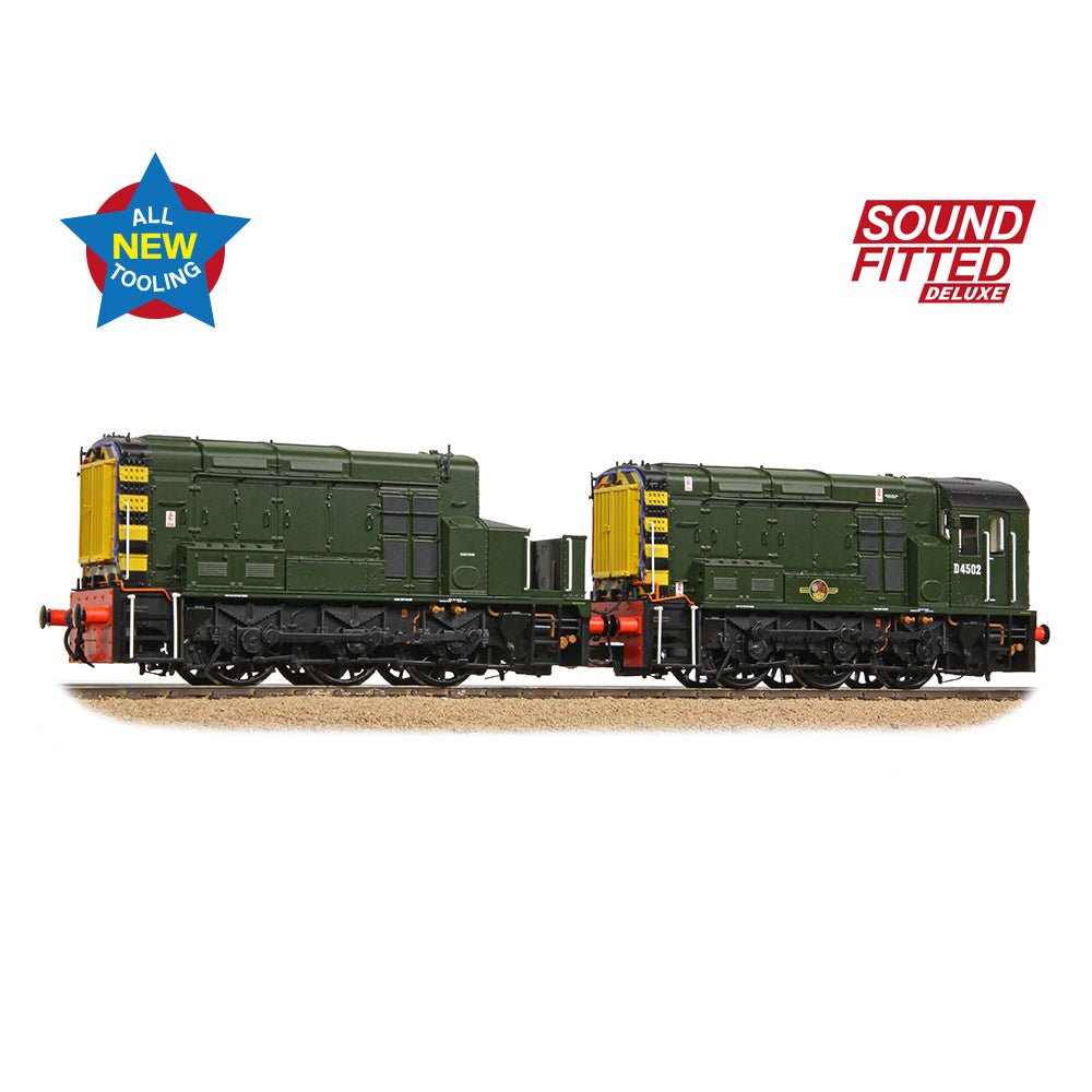 PRE - ORDER: Bachmann Class 13 D4502 BR Green (Wasp Stripes) SOUND FITTED DELUXE - OO Gauge - Phillips Hobbies