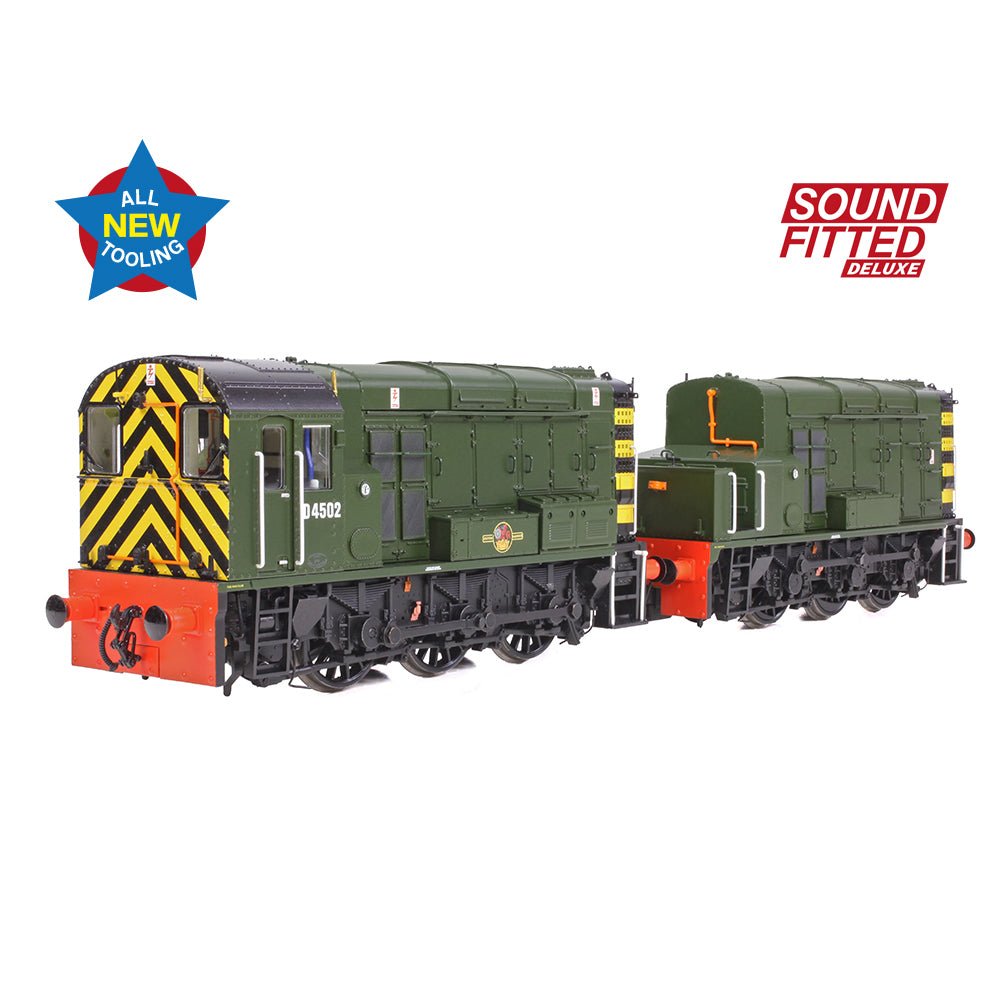 PRE - ORDER: Bachmann Class 13 D4502 BR Green (Wasp Stripes) SOUND FITTED DELUXE - OO Gauge - Phillips Hobbies