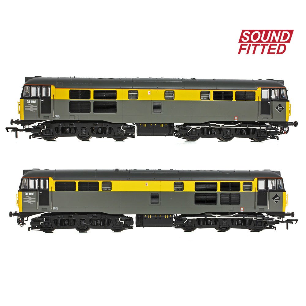 PRE - ORDER: Bachmann Class 31/1 Refurbished 31188 BR Engineers Grey & Yellow SOUND FITTED - OO Gauge - Phillips Hobbies