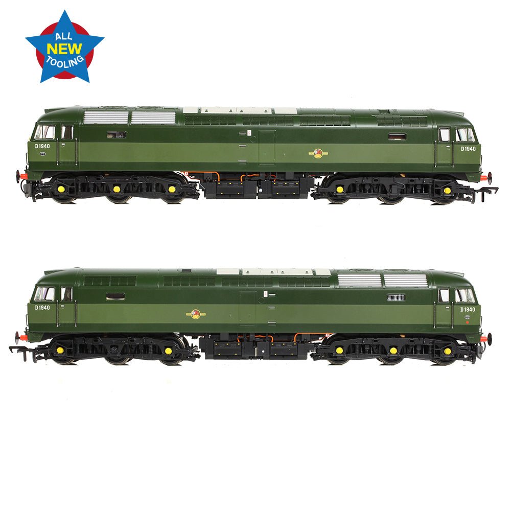 PRE - ORDER: Bachmann Class 47/0 D1940 BR Two - Tone Green (Small Yellow Panels) - OO Gauge - Phillips Hobbies