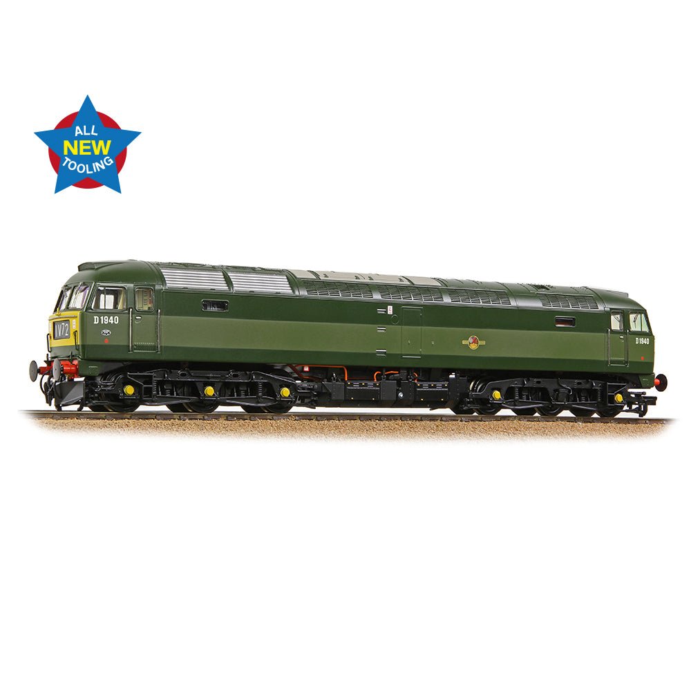 PRE - ORDER: Bachmann Class 47/0 D1940 BR Two - Tone Green (Small Yellow Panels) - OO Gauge - Phillips Hobbies