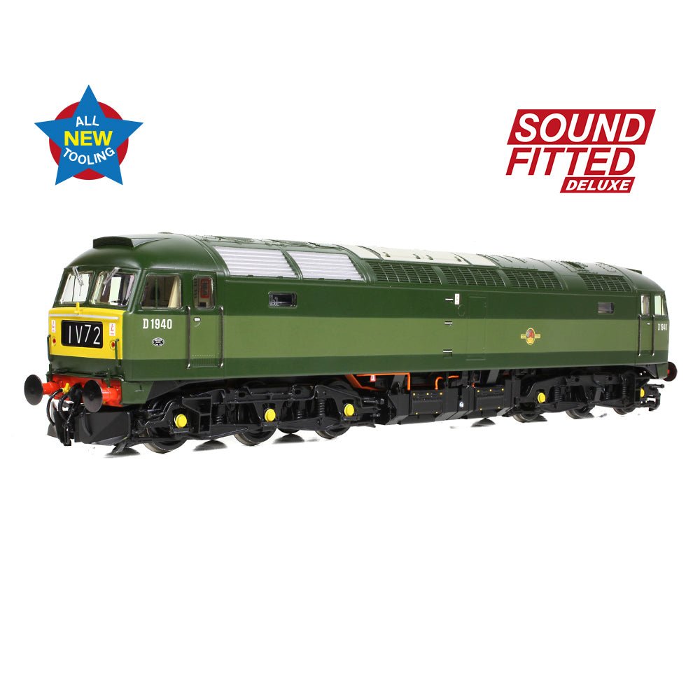 PRE - ORDER: Bachmann Class 47/0 D1940 BR Two - Tone Green (Small Yellow Panels) SOUND FITTED DELUXE - OO Gauge - Phillips Hobbies