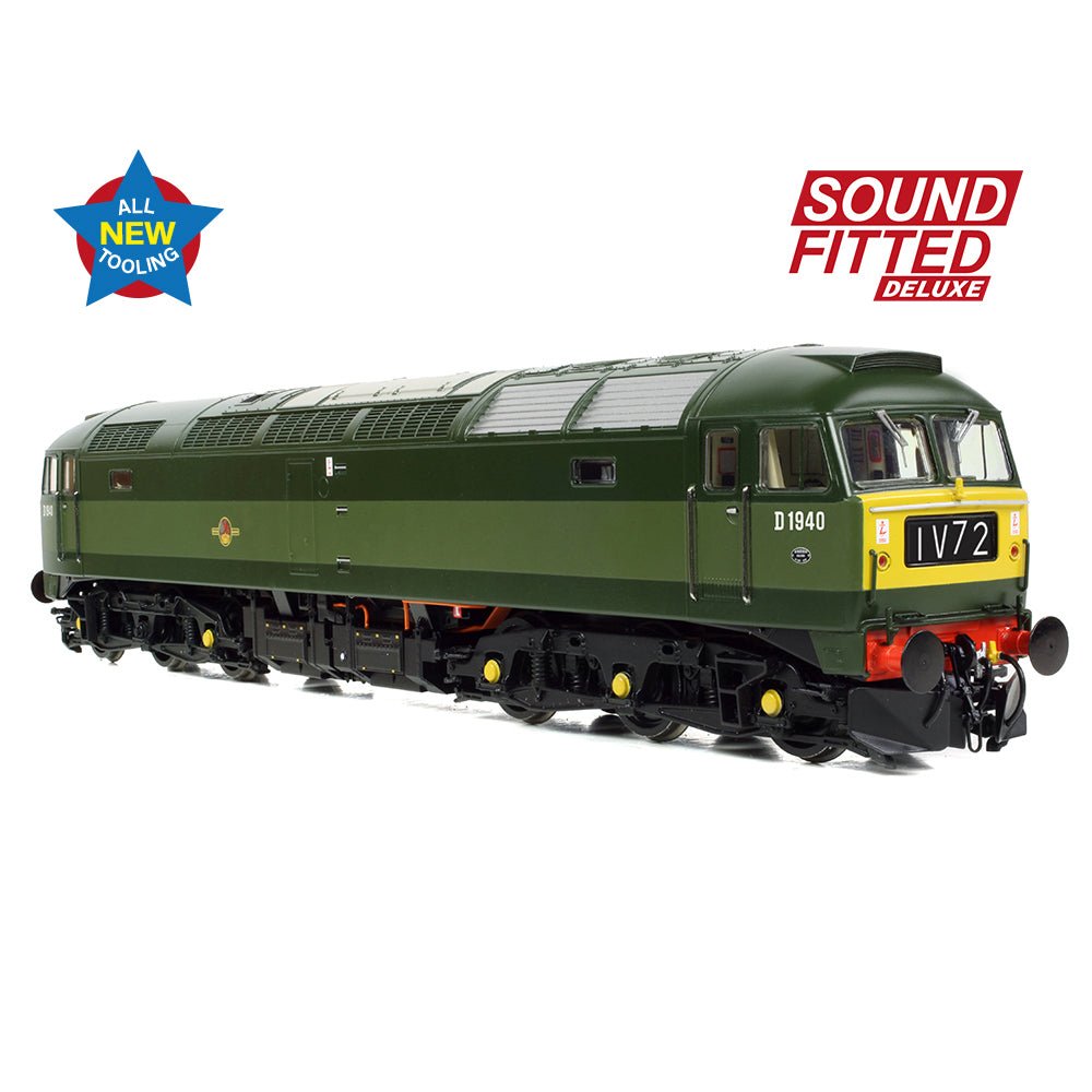 PRE - ORDER: Bachmann Class 47/0 D1940 BR Two - Tone Green (Small Yellow Panels) SOUND FITTED DELUXE - OO Gauge - Phillips Hobbies