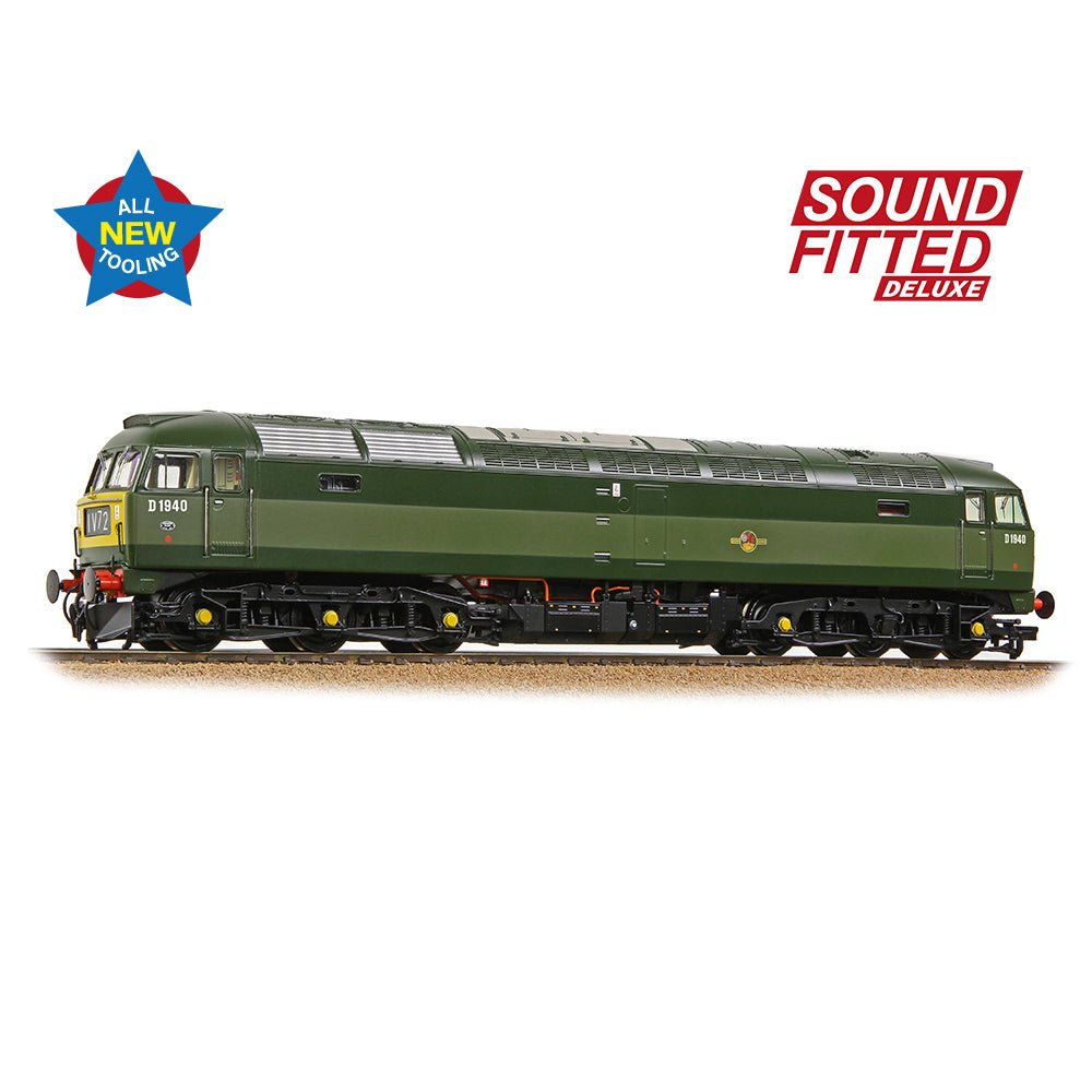 PRE - ORDER: Bachmann Class 47/0 D1940 BR Two - Tone Green (Small Yellow Panels) SOUND FITTED DELUXE - OO Gauge - Phillips Hobbies