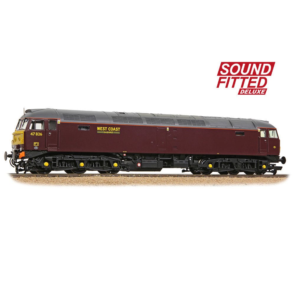 PRE - ORDER: Bachmann Class 47/4 47826 WCRC Maroon SOUND FITTED DELUXE - OO Gauge - Phillips Hobbies