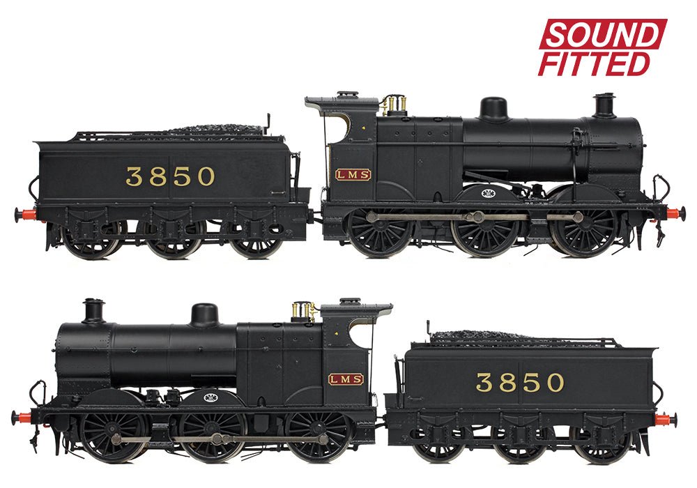 PRE - ORDER: Branchline MR 3835 (4F) with Johnson - Deeley Tender 3850 LMS Black (MR Numerals) SOUND FITTED - OO Gauge - Phillips Hobbies