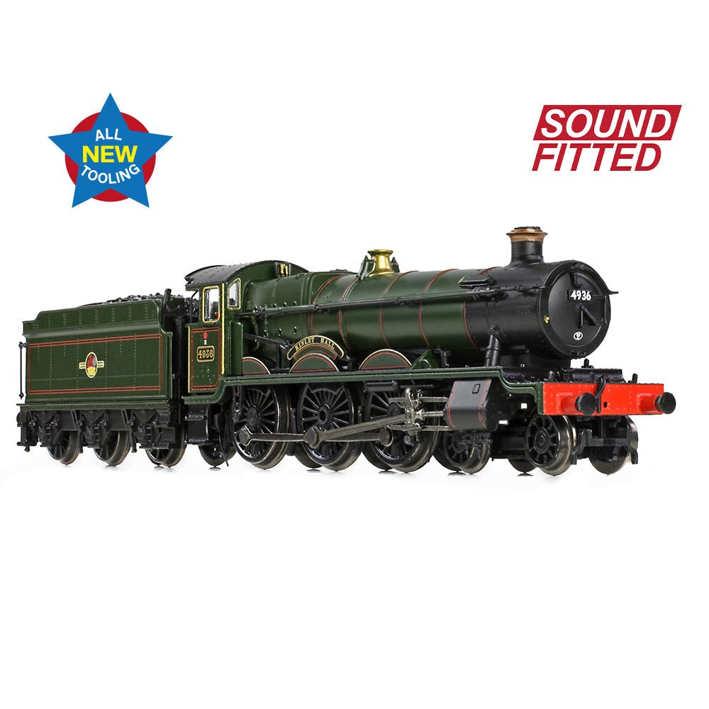 PRE - ORDER: Graham Farish GWR 49XX 'Hall' 4936 'Kinlet Hall' BR Lined Green (Late Crest) SOUND FITTED - N Gauge - Phillips Hobbies