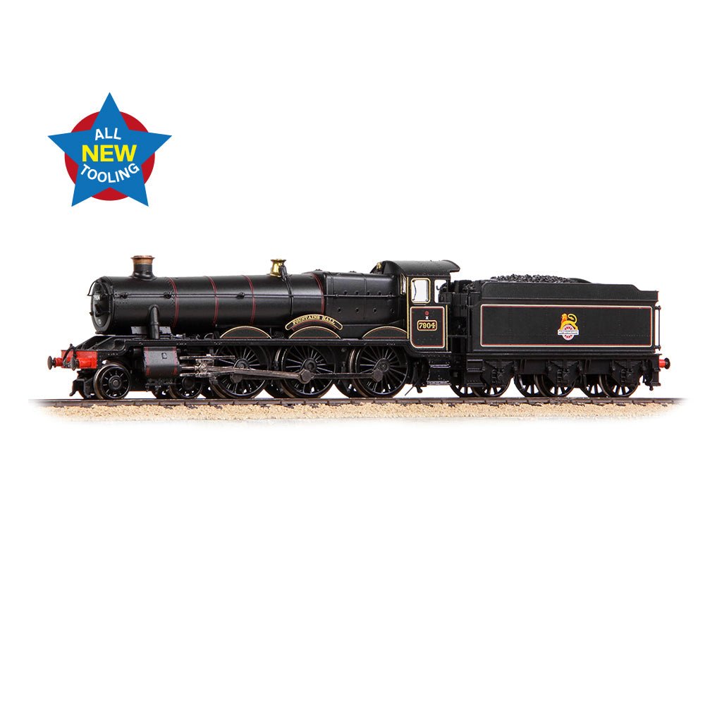 PRE - ORDER: Graham Farish GWR 'Modified Hall' 7904 'Fountains Hall' BR Lined Black (Early Emb.) - N Gauge - Phillips Hobbies