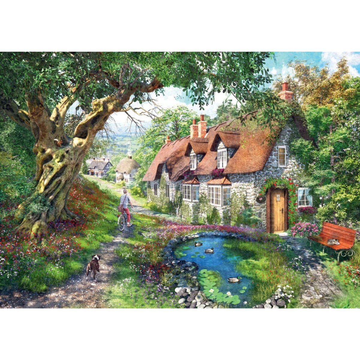 Ravensburger Down the Lane No.1, Flower Hill Lane 1000 Piece Jigsaw Puzzle - Phillips Hobbies