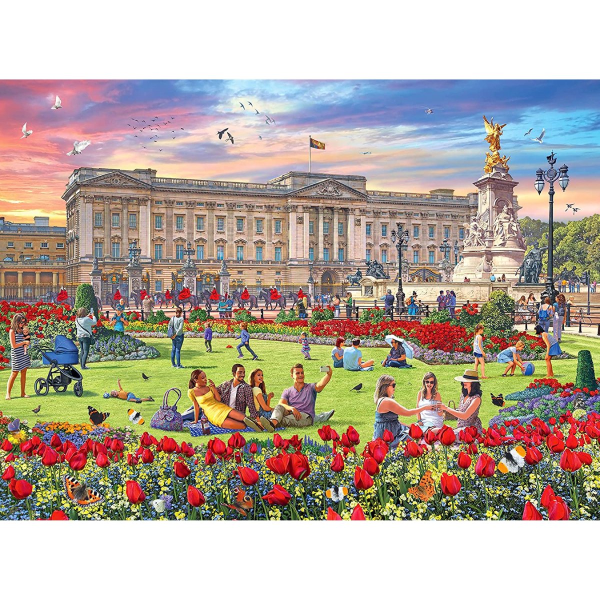 Ravensburger Happy Days No.5 Royal Residences - 4x 500 Piece Jigsaw Puzzle - Phillips Hobbies