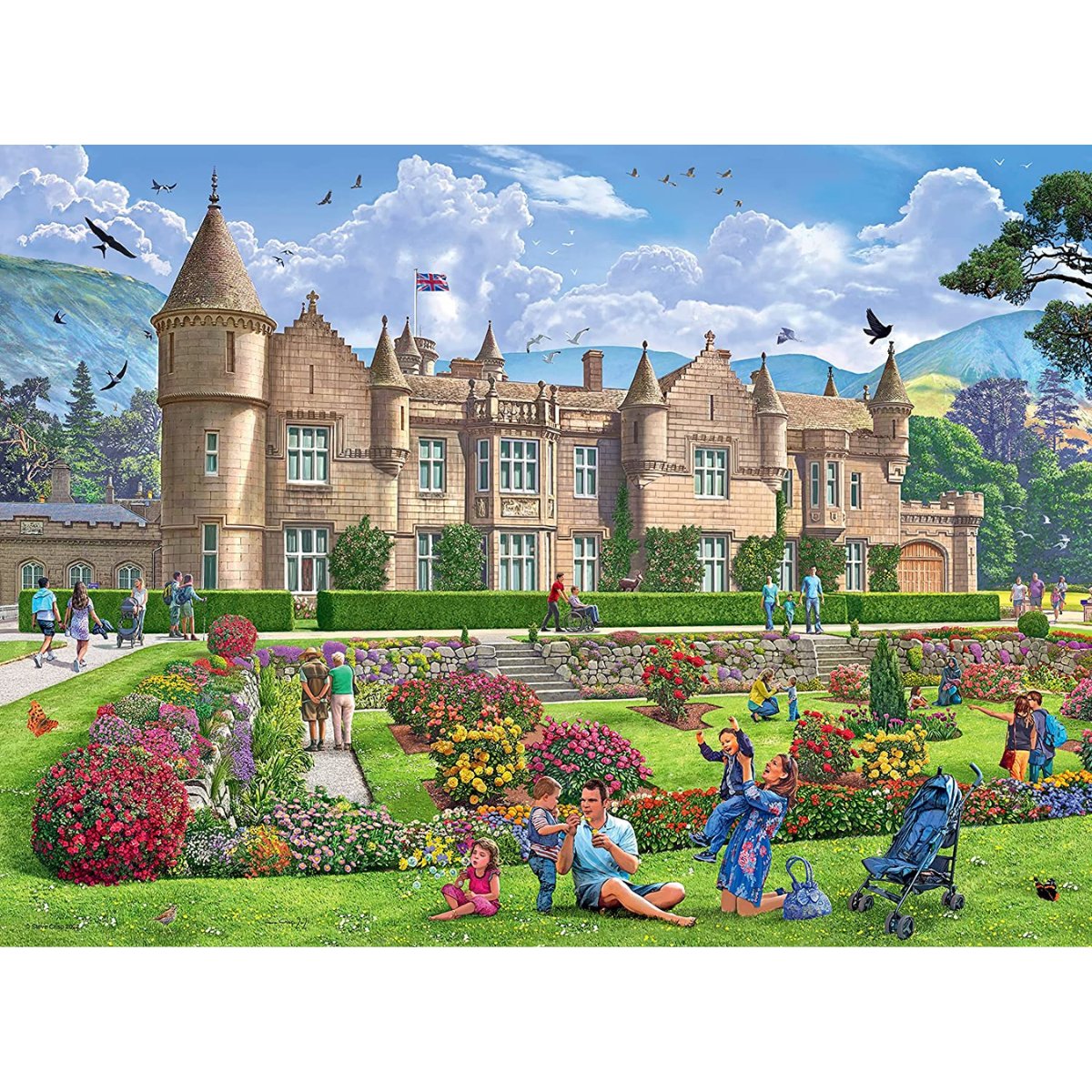 Ravensburger Happy Days No.5 Royal Residences - 4x 500 Piece Jigsaw Puzzle - Phillips Hobbies