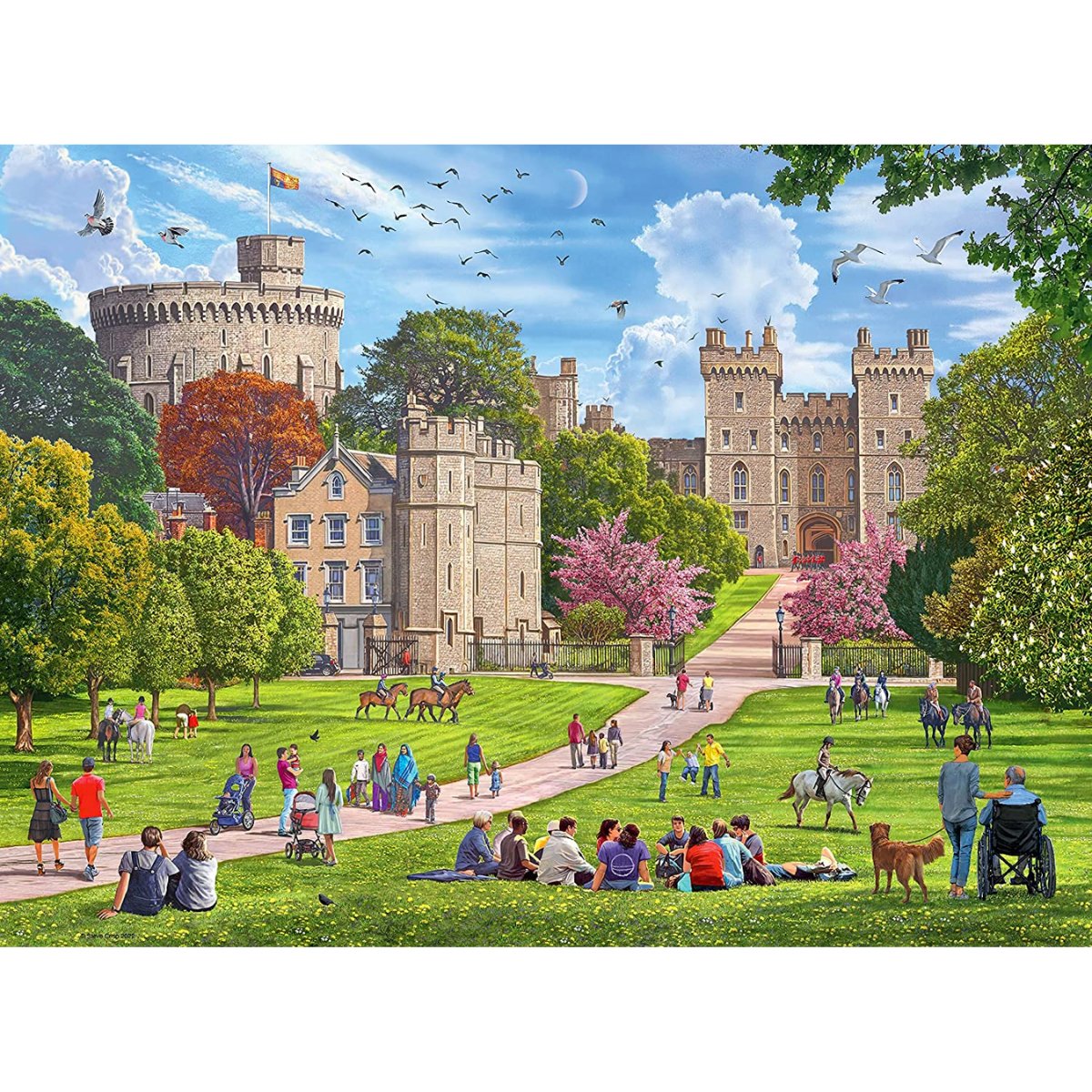 Ravensburger Happy Days No.5 Royal Residences - 4x 500 Piece Jigsaw Puzzle - Phillips Hobbies