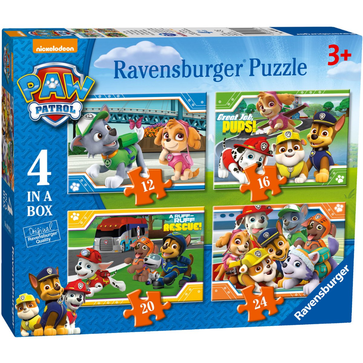 Ravensburger Paw Patrol Jigsaw Puzzle, 4 in a Box - Phillips Hobbies
